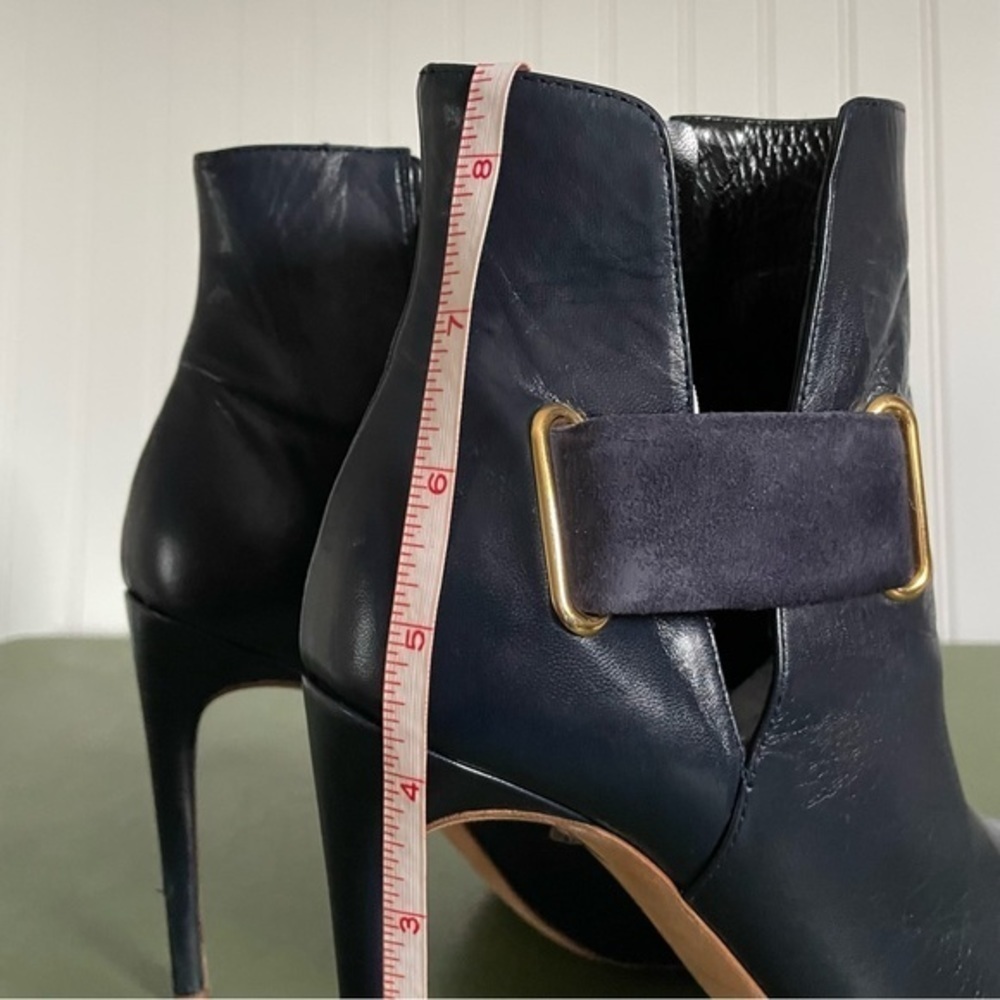 Rupert Sanderson Stiletto Heel Platform Ankle Boots/Booties in Navy Leather - Picture 12 of 14